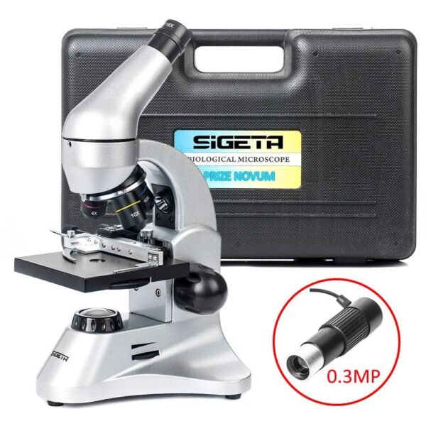 Мікроскоп SIGETA PRIZE NOVUM 20x-1280x із камерою 0.3Mp (в кейсі)