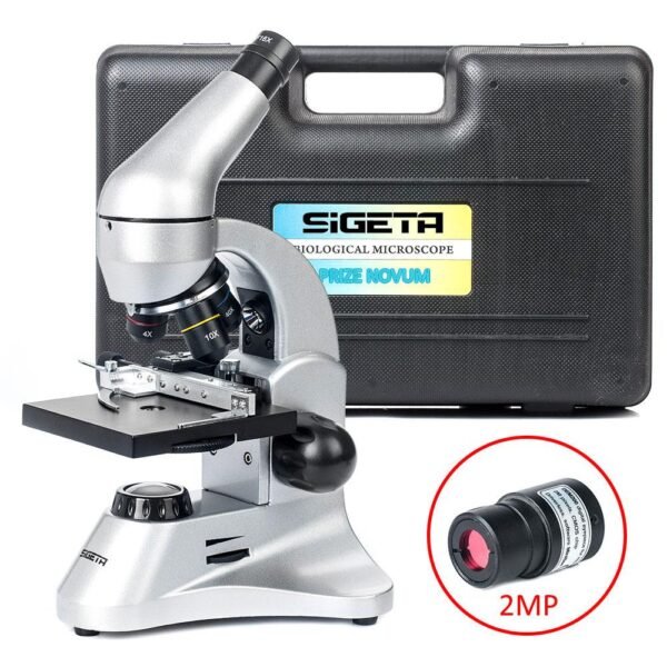Мікроскоп SIGETA PRIZE NOVUM 20x-1280x із камерою 2Mp (в кейсі)